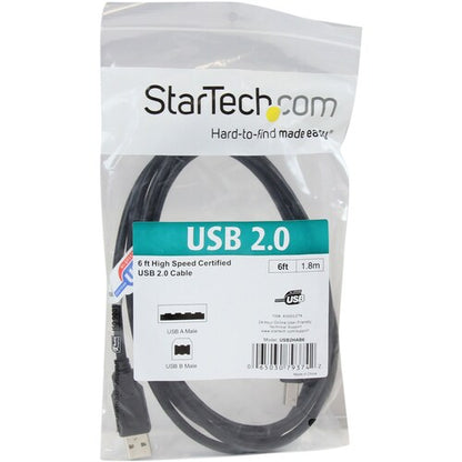 6 FT USB 2.0 CERTIFIED A TO B CABLE M/M