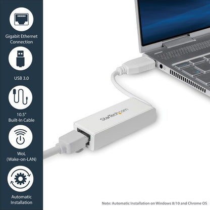 USB 3.0 TO ETHERNET ADAPTER - WHITE