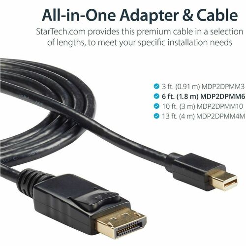 MINI DISPLAYPORT TO DISPLAYPORT ADAPTER