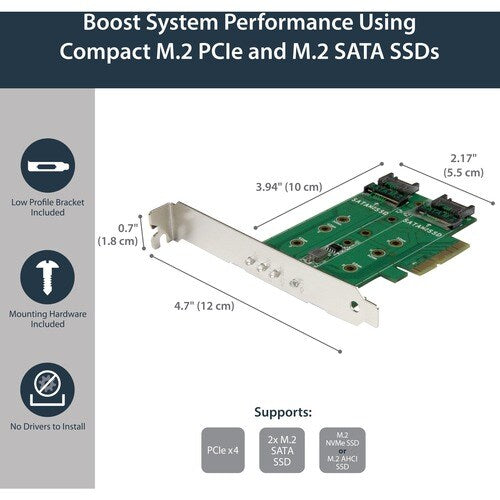 M.2 SSD CARD 1X PCIE (NVME) 2X SATA M.2