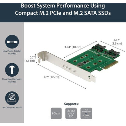 M.2 SSD CARD 1X PCIE (NVME) 2X SATA M.2