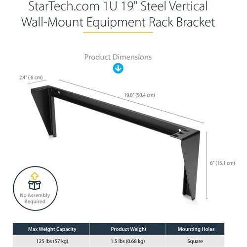 1U 19IN VERTICAL WALL MOUNT RACK BRACKET