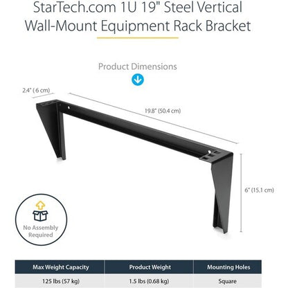 1U 19IN VERTICAL WALL MOUNT RACK BRACKET