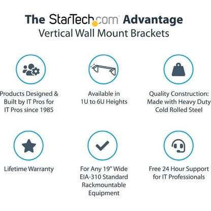 1U 19IN VERTICAL WALL MOUNT RACK BRACKET