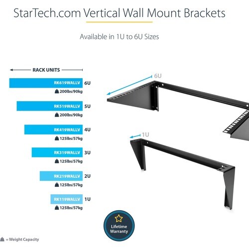 1U 19IN VERTICAL WALL MOUNT RACK BRACKET