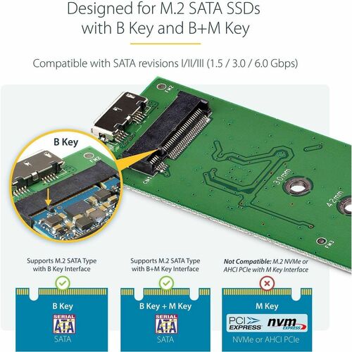 M.2 SATA ENCLOSURE - USB 3.1W/ USB C