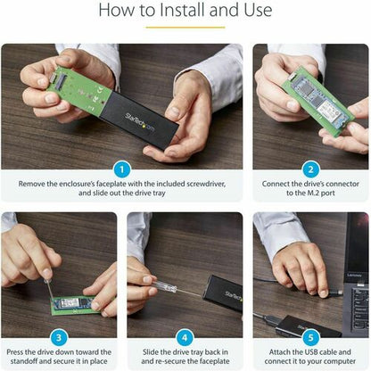 M.2 SATA ENCLOSURE - USB 3.1W/ USB C
