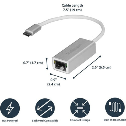 USB-C TO GIGABIT NETWORK ADAPTER -SILVER