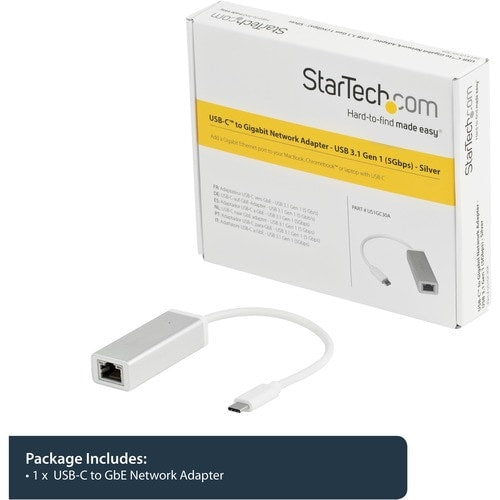 USB-C TO GIGABIT NETWORK ADAPTER -SILVER