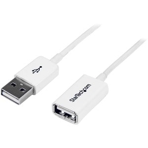 1M WHITE USB 2.0 EXTENSION CABLE - M/F