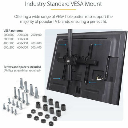 CEILING TV MOUNT FOR UP TO 70IN TV STEEL