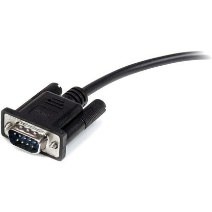 1M STRAIGHT THROUGH SERIAL CABLE M/F BK