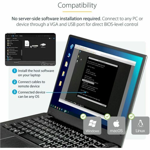 KVM CONSOLE TO USB LAPTOP CRASH CART