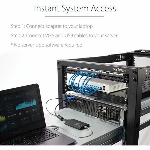 KVM PORTABLE CRASH CART W/ FILE TRANSFER