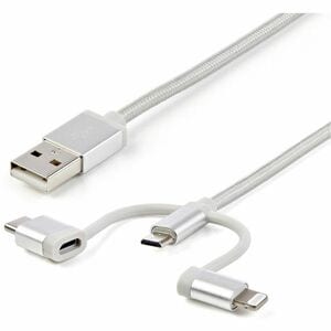 1M LIGHTNING USB-C MICRO-B TO USB CABLE