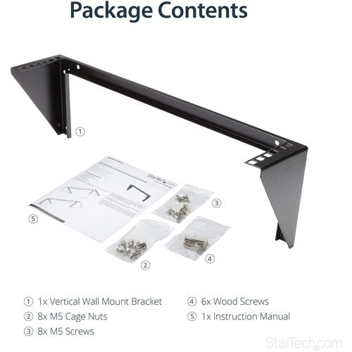 2U 19IN VERTICAL WALL MOUNT RACK BRACKET