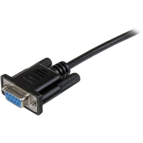 1M BLACK DB9 RS232 NULL MODEM CABLE FF