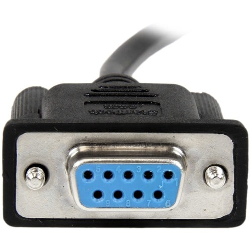 1M BLACK DB9 RS232 NULL MODEM CABLE FF
