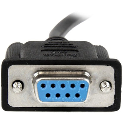 1M BLACK DB9 RS232 NULL MODEM CABLE FF