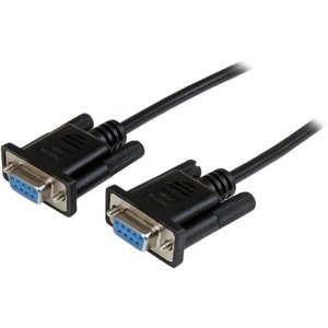 2M BLACK DB9 RS232 NULL MODEM CABLE FF