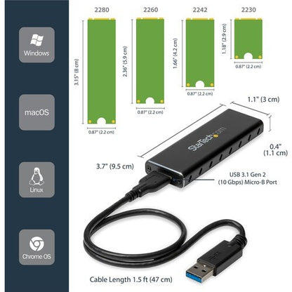 EXTERNAL USB 3.0 SATA M.2 SSD ENCLOSURE