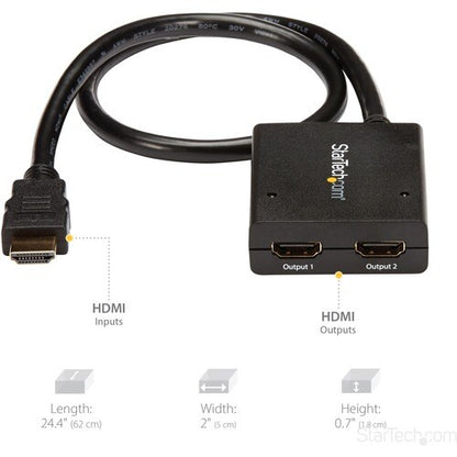 4K HDMI 2-PORT VIDEO SPLITTER - 4K 30HZ