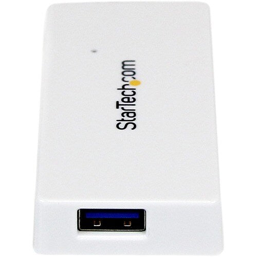 PORTABLE 4 PORT MINI USB 3.0 HUB - WHITE