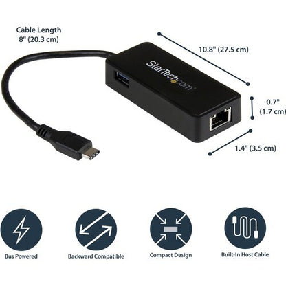 USB-C TO GBE ADAPTER W/ EXTRA USB PORT