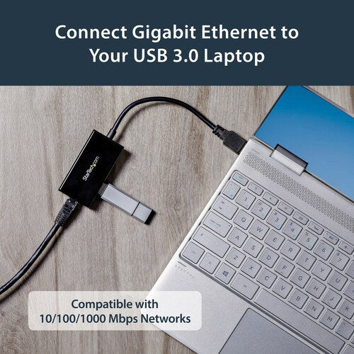 USB 3 TO GIGABIT NETWORK ADAPTER & HUB