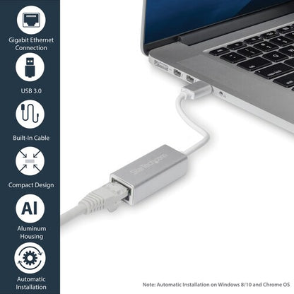 USB 3 TO GIGABIT NETWORK ADAPTER -SILVER