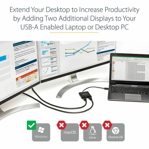 USB TO DUAL HDMI ADAPTER - 4K