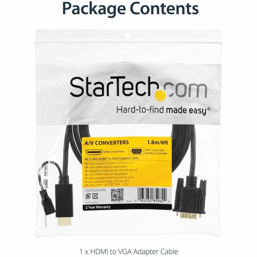 6FT HDMI TO VGA ACTIVE CONVERTER CABLE