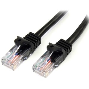 1M BLACK SNAGLESS UTP CAT5E PATCH CABLE.