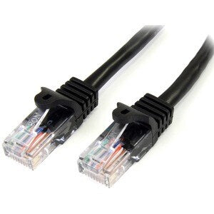 2M BLACK SNAGLESS UTP CAT5E PATCH CABLE.