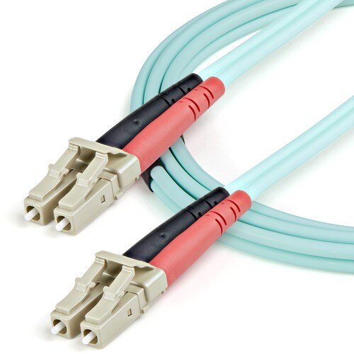 1M 10 GB AQUA MM FIBER PATCH CABLE LC/LC