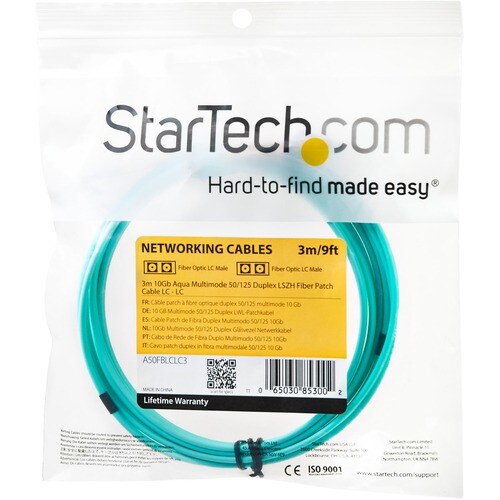 3M AQUA MM 50 LC TO LC FIBER PATCH CABLE