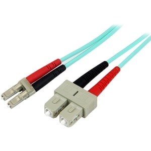 2M 10 GB AQUA MM FIBER PATCH CABLE LC/SC