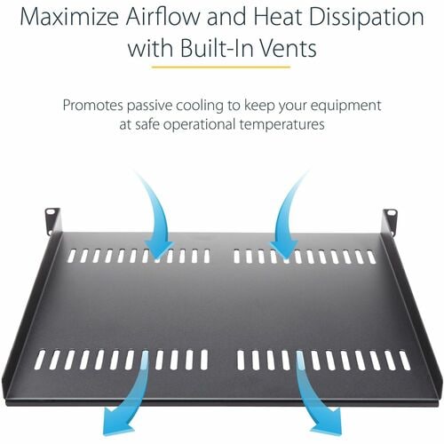 VENTED 1U RACK SHELF - 10IN DEEP