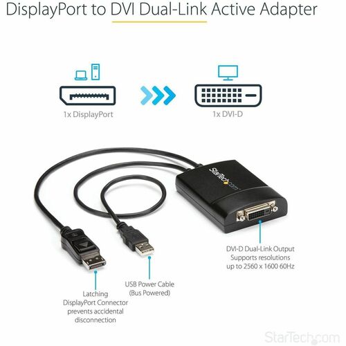 DP TO DVI DUAL LINK ACTIVE ADAPTER