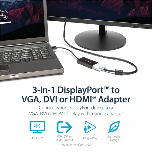 DISPLAYPORT TO VGA / DVI / HDMI ADAPTER