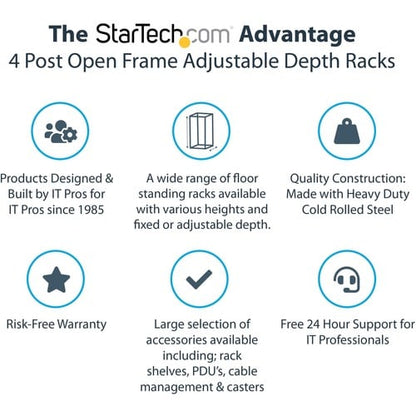 OPEN FRAME 4 POST SERVER RACK CABINET