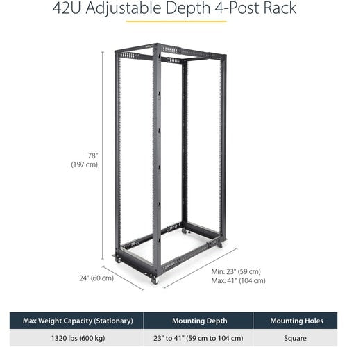 OPEN FRAME 4 POST SERVER RACK CABINET