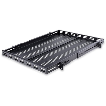 1U Adjustable Vented Rack Mount Shelf