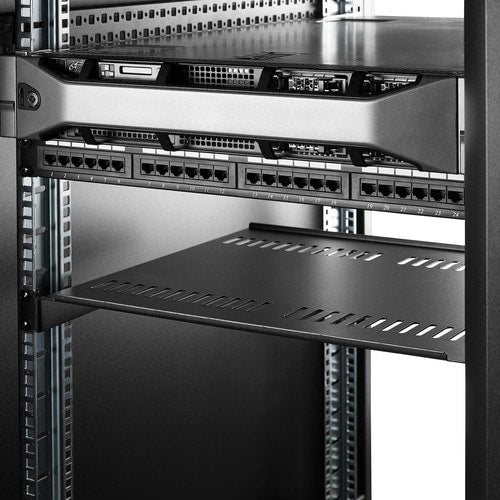 Vented 1U Rack Shelf - 16in Deep