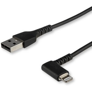 Cable - Black Angled Lightning to USB 1m