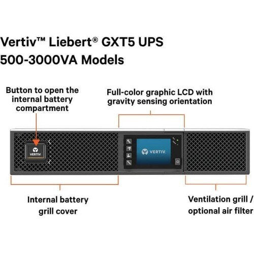 Liebert GXT5 1ph UPS 0.75VA input plug 2