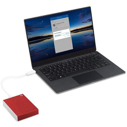 1TB ONE TOUCH PORTABLE W RESCUE-RED