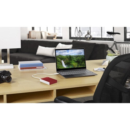 5TB ONE TOUCH PORTABLE W RESCUE-RED