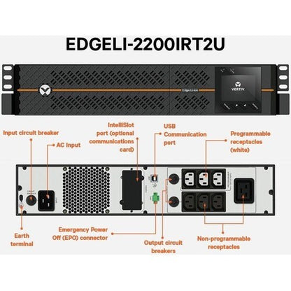 Liebert EDGE 1ph UPS Li-Ion 2.2 kVA inpu