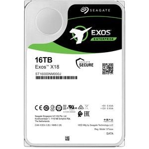 EXOS X18 16TB SATA 3.5IN 7200RPM HELIUM